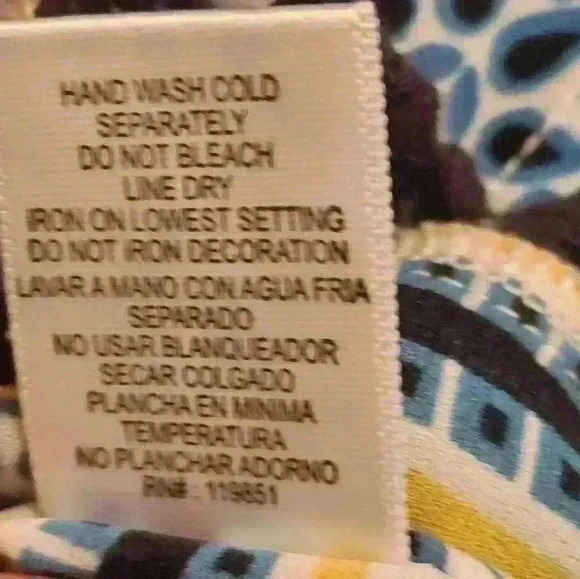 Want and Need Blue Orange Boxy Cold Shoulder Drop Sleeve Crochet Trim Top 2X - Picture 11 of 12